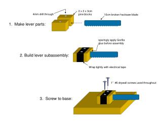 1. Make lever parts: