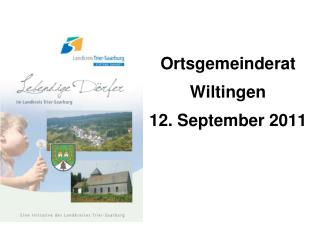Ortsgemeinderat Wiltingen 12. September 2011