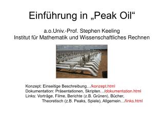 Einführung in „Peak Oil“