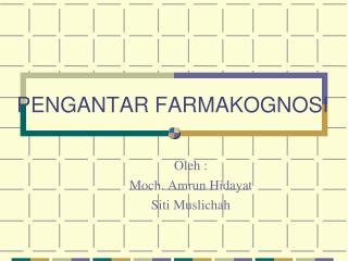 PENGANTAR FARMAKOGNOSI