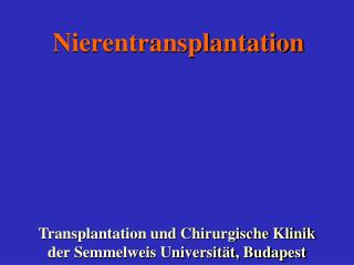 Nierentransplantation