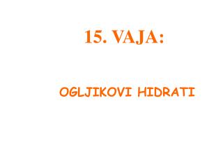 15. VAJA: