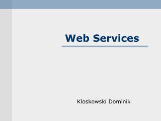 Web Services