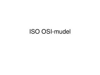 ISO OSI-mudel