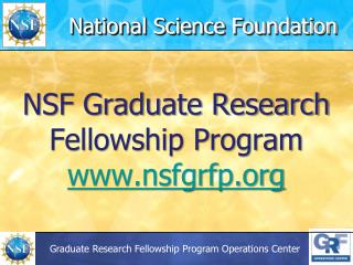 NSF Graduate Research Fellowship Program nsfgrfp