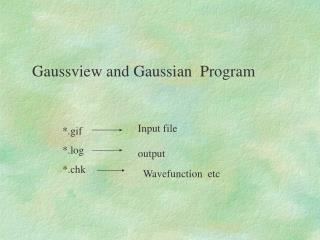 Gaussview and Gaussian Program