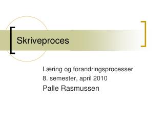 Skriveproces