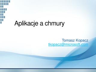 Aplikacje a chmury