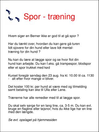 Spor - træning