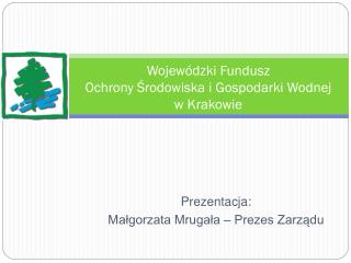 Wojewódzki Fundusz Ochrony Środowiska i Gospodarki Wodnej w Krakowie