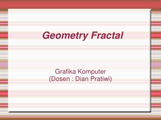 Geometry Fractal