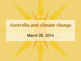 Australia and climate change