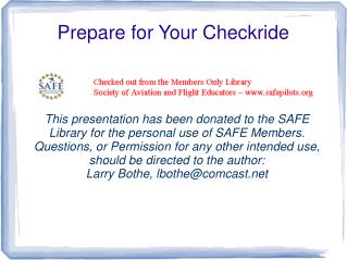 Prepare for Your Checkride