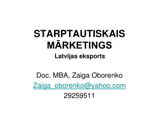 STA R PTAUTISKAIS MĀRKETINGS