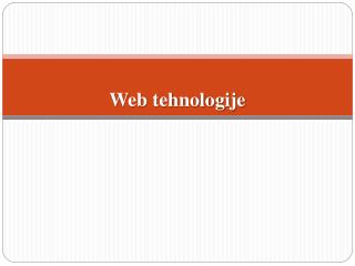 Web tehnologije