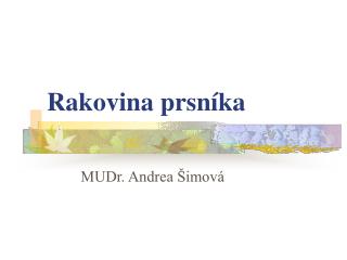 Rakovina prsníka