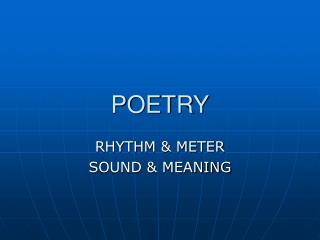 POETRY