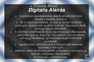 Digitális Aláírás