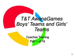 T&amp;T AwanaGames Boys’ Teams and Girls’ Teams