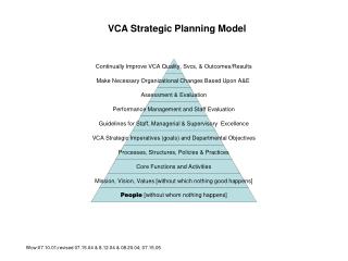 VCA Strategic Planning Model