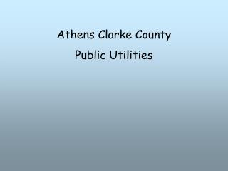 Athens Clarke County Public Utilities