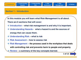 In this module you will learn what Risk Management is all about.