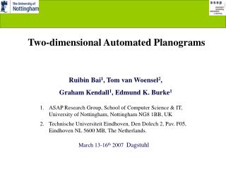 Two-dimensional Automated Planograms