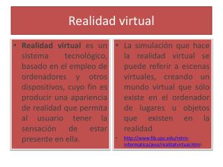 Realidad virtual