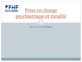 Prise en charge psychiatrique et ruralité