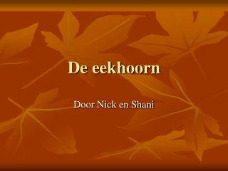 De eekhoorn