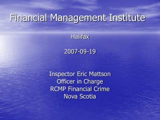 Financial Management Institute