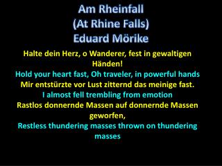 Halte dein Herz, o Wanderer, fest in gewaltigen Händen !