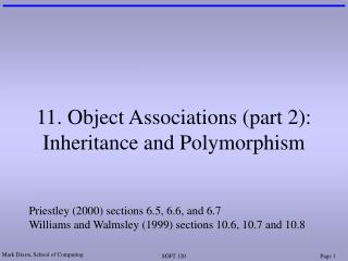 11. Object Associations (part 2): Inheritance and Polymorphism
