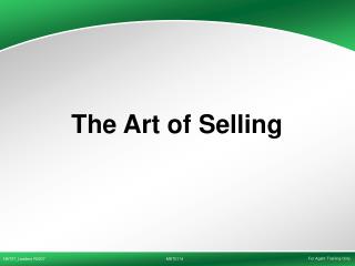 The Art of Selling