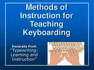 Methods of Instruction for Teaching Keyboarding