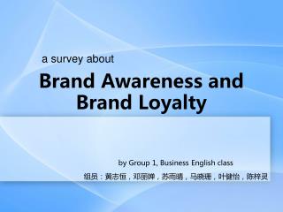 Brand Awareness and Brand Loyalty