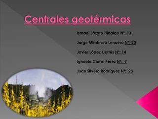 Centrales geotérmicas