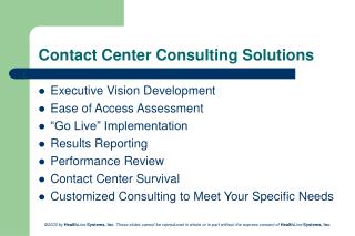 Contact Center Consulting Solutions