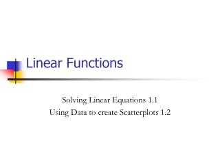 Linear Functions