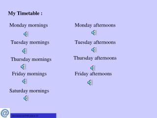 My Timetable :