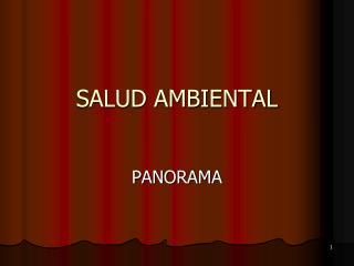 SALUD AMBIENTAL