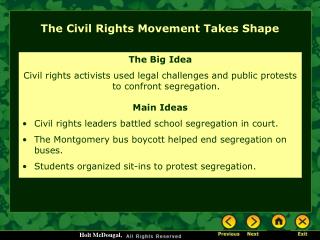 The Civil Rights Movement Takes Shape