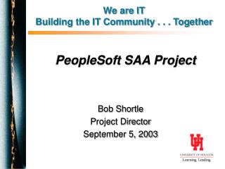 PeopleSoft SAA Project