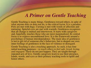 A Primer on Gentle Teaching