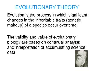 EVOLUTIONARY THEORY