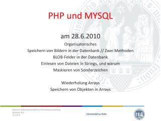 PHP und MYSQL