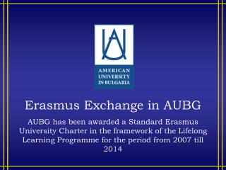 Erasmus Exchange in AUBG