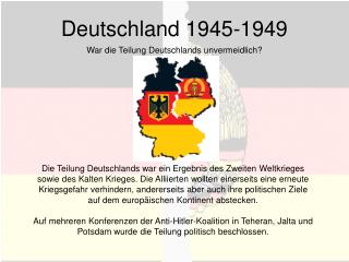 Deutschland 1945-1949