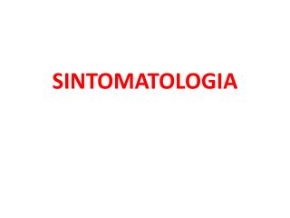 SINTOMATOLOGIA