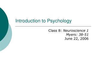 Introduction to Psychology